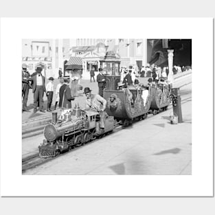 Miniature Railroad at Coney Island, 1905. Vintage Photo Posters and Art